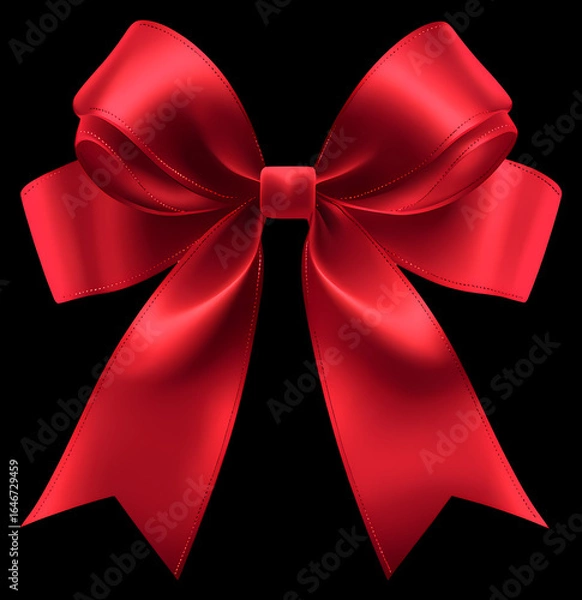 Fototapeta A red colour ribbon locked in plain black background 
Look so sweet 