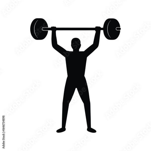 Fototapeta man lifting weights
