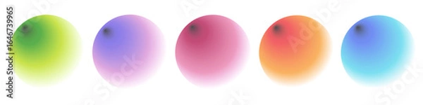 Obraz 3d circle gradition symbol set,
3d 원형 그라데이션 심볼세트