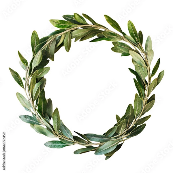 Fototapeta Laurel wreath isolated on transparent background