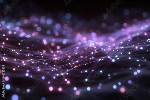 Obraz VISUALIZACIÓN DE RED NEURONAL: FLUJO DE DATOS ABSTRACTO