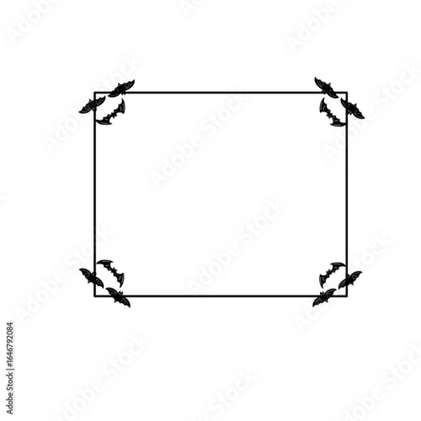 Obraz halloween bat frame