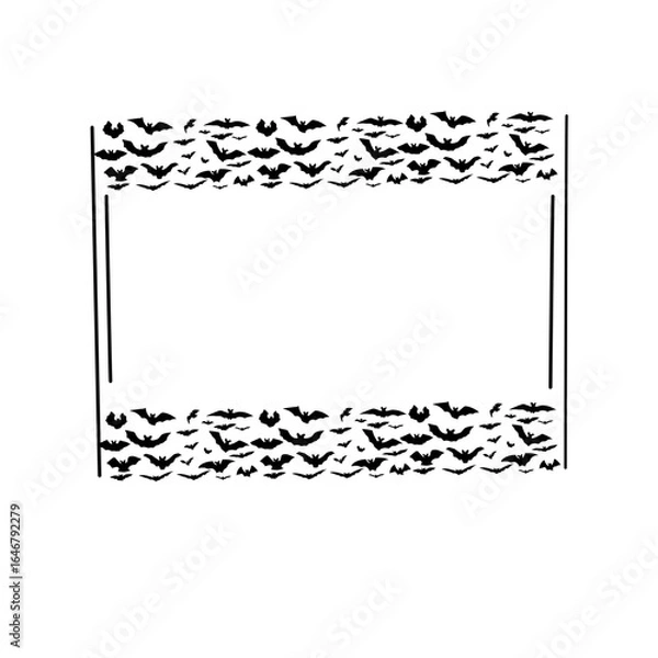 Obraz halloween bat frame