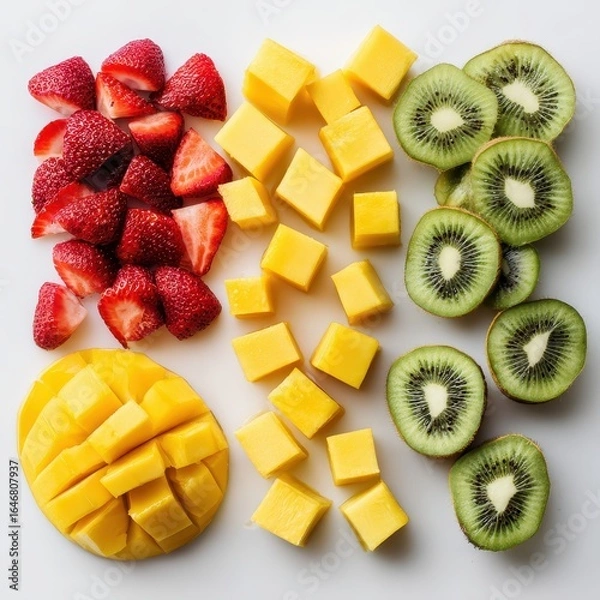 Fototapeta Sliced fruit and ki kis