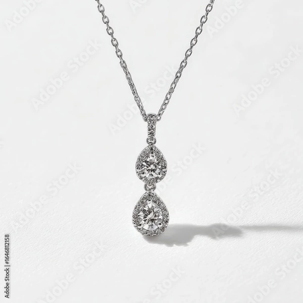 Obraz A diamond pendant with a diamond pendant on a chain