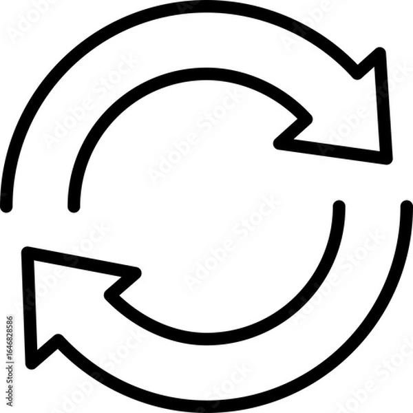 Fototapeta Essence of Renewal with this Sleek Recycle Symbol, Ideal for Promoting Eco-Friendly Practices and Sustainable Solutions in Your Next Project, Emphasizing Continuous Improvement and Circularity