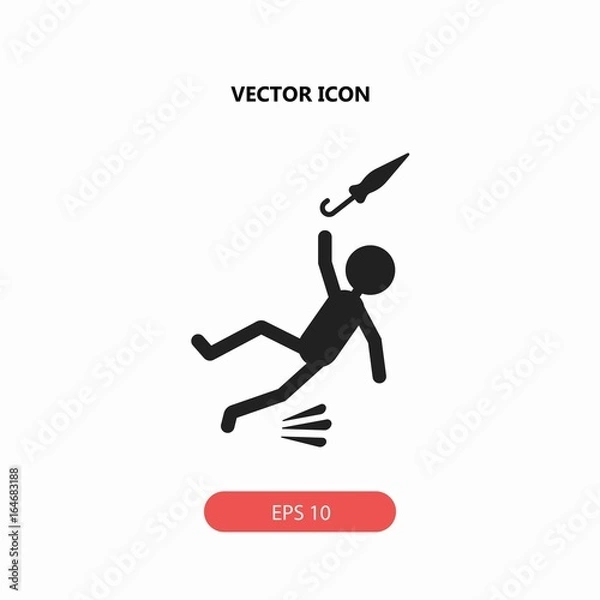 Obraz slippery floor road vector icon