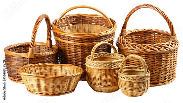 Fototapeta empty wicker basket