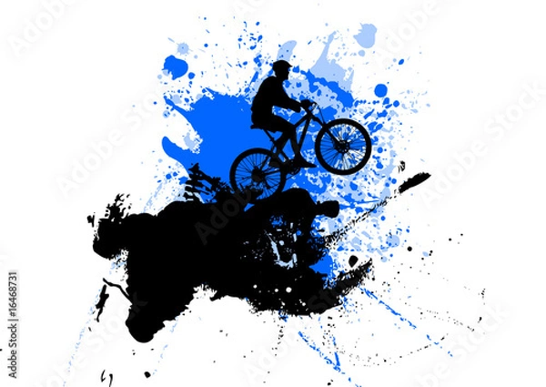 Fototapeta Mountain bike abstract background