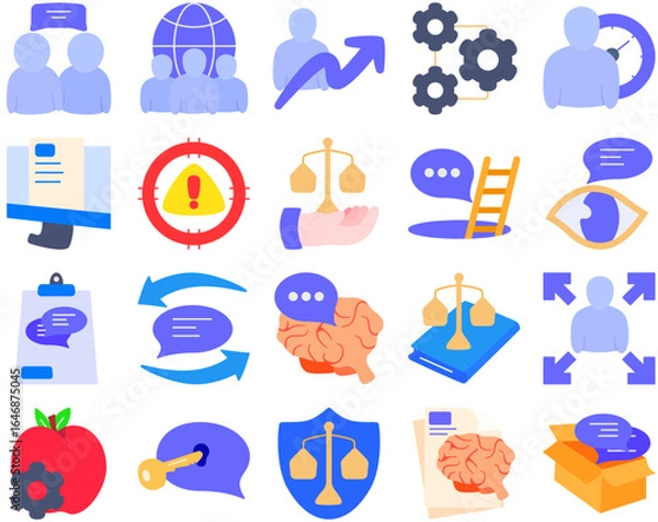 Fototapeta Consulting and mentoring icon – vector illustration for business, education, training, and coaching projects