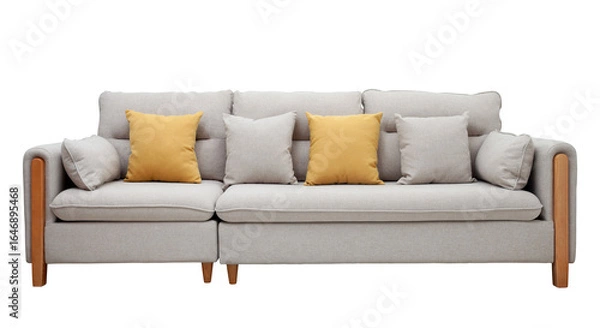 Obraz fabric sofa isolated on white background