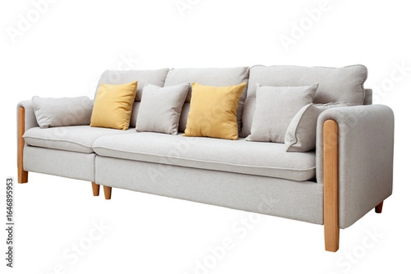 Obraz fabric sofa isolated on white background