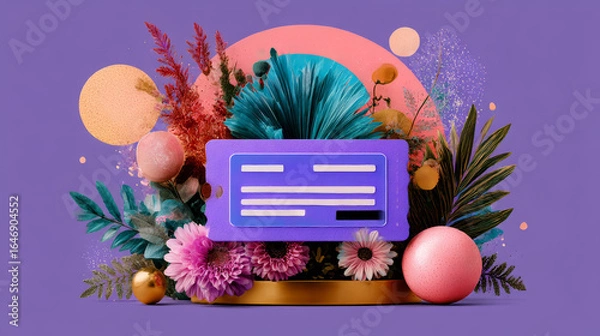 Fototapeta Set of Template Coupon. Sale vouchers. Coupon mockup design for sale and gift event posts in social media. Discount ticket collection. Vector image banners with promo code.