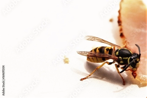 Fototapeta Wespe. Macro. Makro.