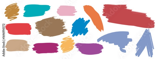 Fototapeta Color Brush Stroke Colorful waving Brush Stroke Shape Paint Brush Vector