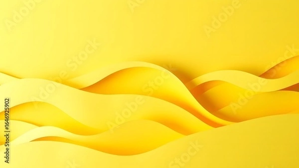 Fototapeta Yellow Fluid Motion Abstract with Smooth Gradient Tones