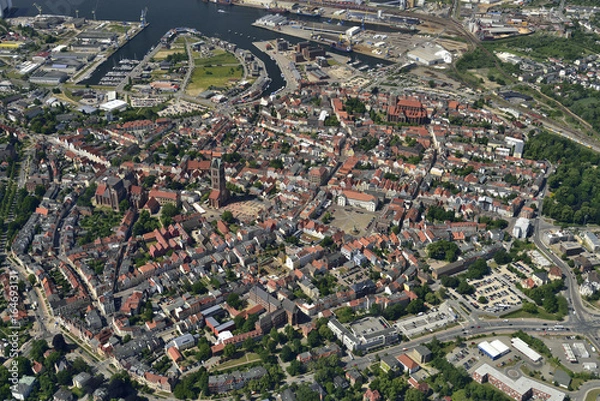Obraz Wismar aus der Luft