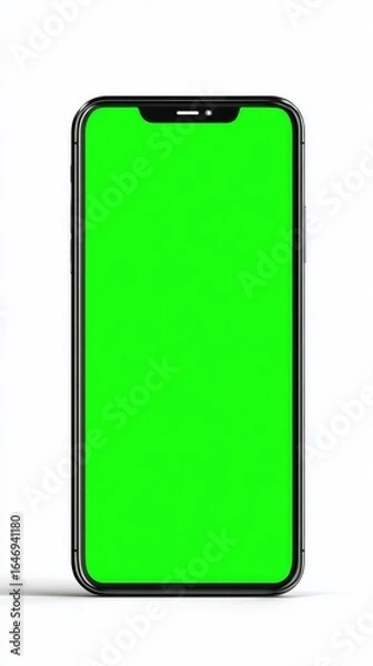Fototapeta Smartphone with a solid green screen (1)