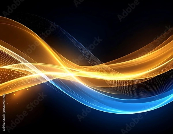 Obraz Abstract glowing waves