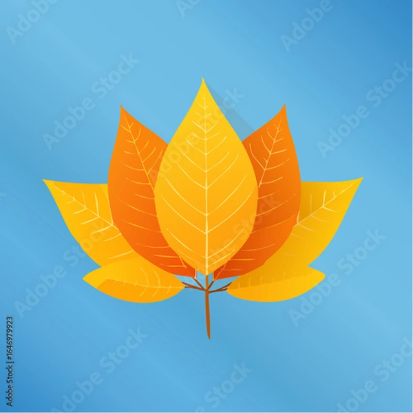Obraz autumn leaves vector illustration