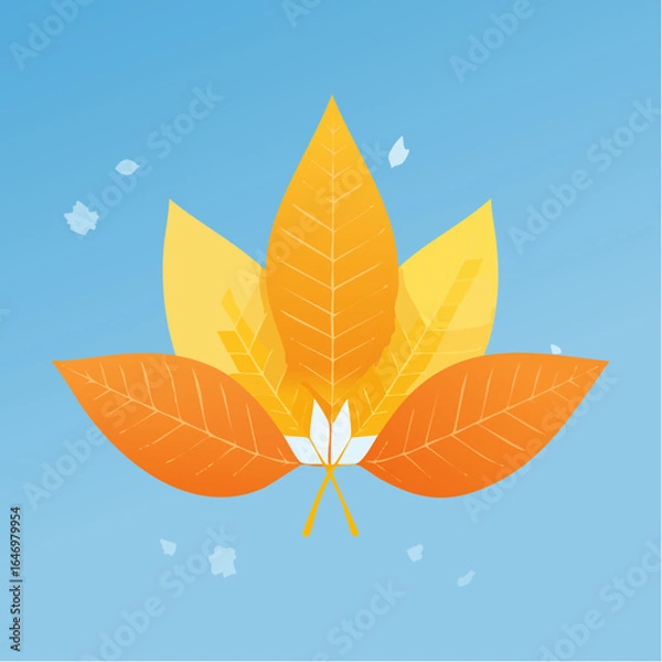 Obraz autumn leaves vector illustration
