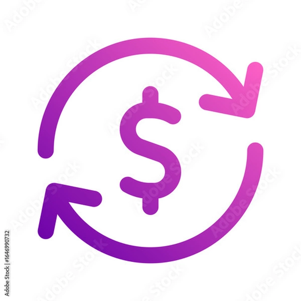 Obraz cash flow gradient icon