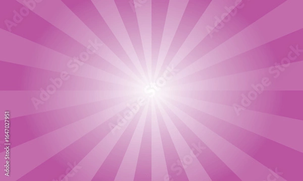 Fototapeta Fuchsia purple retro vintage style background with sun rays. Abstract violet sunburst background. Vector lustration