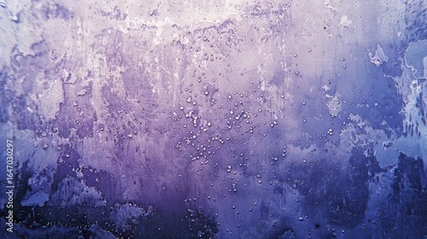 Fototapeta Abstract purple and blue textured surface with water droplets. AI-generated.