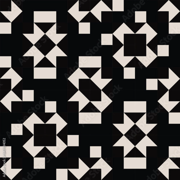 Fototapeta Mid century modern geometric pattern vector. Graphical illustration for a unique textiles and home décor.	
