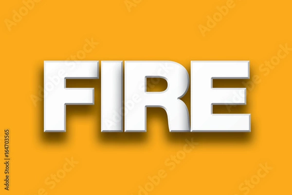 Obraz Fire Theme Word Art on Colorful Background