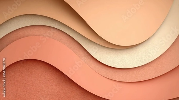 Fototapeta Abstract layers of textured materials in warm tones creating a soothing visual effect