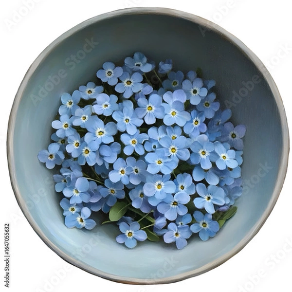 Fototapeta For get me nots in bowl