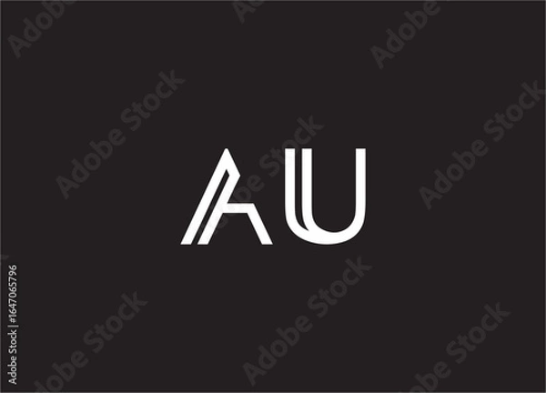 Fototapeta AU Logo design vector template image