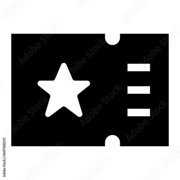 Obraz Ticket Icon With Star