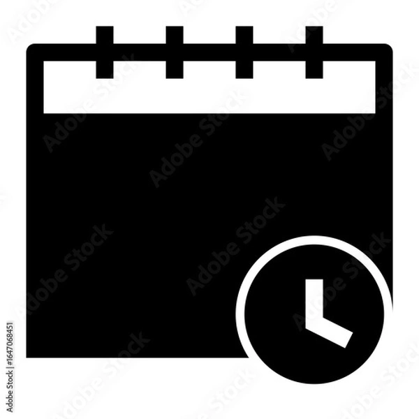 Obraz Calendar and Clock Icon