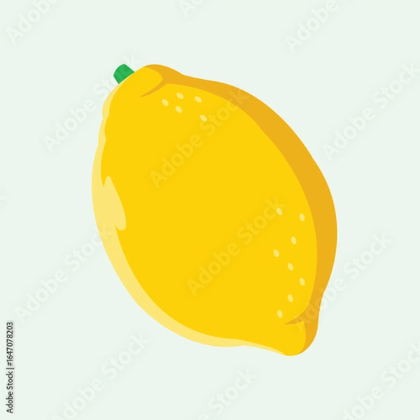 Obraz Whole Lemon simple cartoon vector illustration