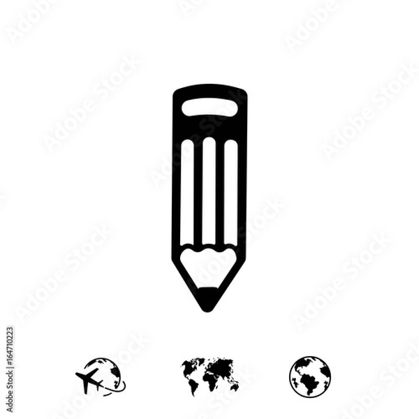 Obraz pencil icon stock vector illustration flat design