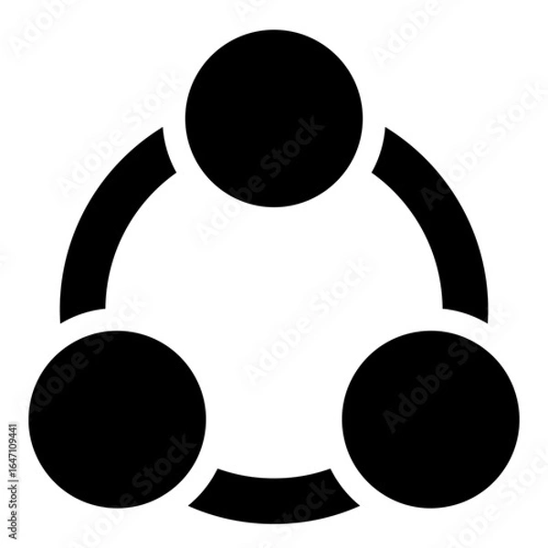 Fototapeta Interconnected Circles Network Icon