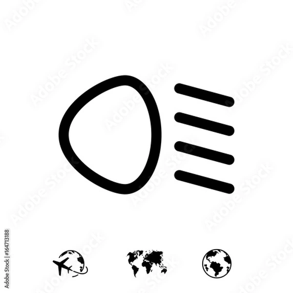Obraz dipped beam icon stock vector illustration flat design