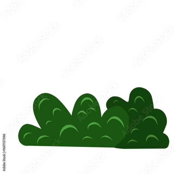 Fototapeta Bushes green vector illustration