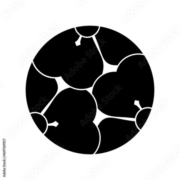 Obraz 片喰紋・三割重ね片喰（みつわりかさねかたばみ）