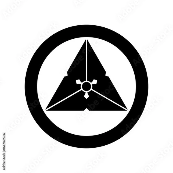 Obraz 片喰紋・丸に鱗片喰（まるにうろこかたばみ）