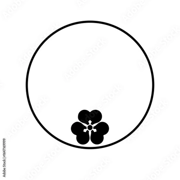 Obraz 片喰紋・糸輪に小片喰（いとわにこかたばみ）/ 糸輪に豆片喰（いとわにまめかたばみ）