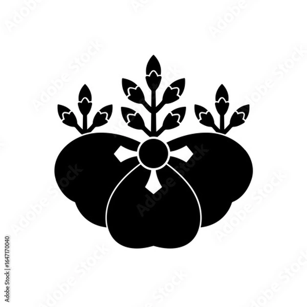 Obraz 片喰紋・片喰桐（かたばみきり）