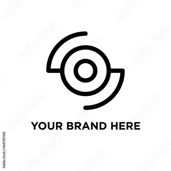 Obraz Spiral Eye simple bold line minimal logo