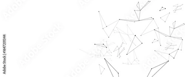 Obraz Vector abstract Connextions dots and lines. Global network technology concept.