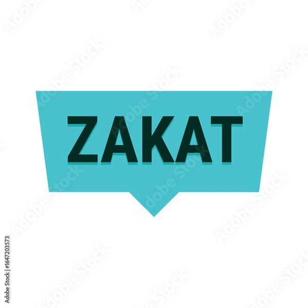 Obraz Zakat-explained-turquoise.eps
