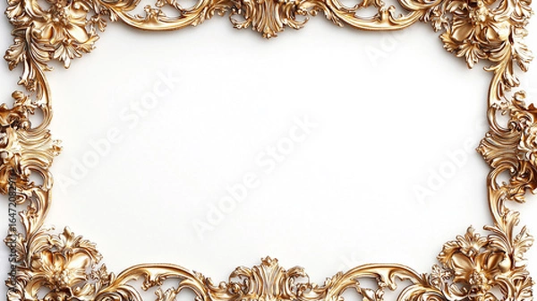 Fototapeta 白地のデコレーション背景フレーム
