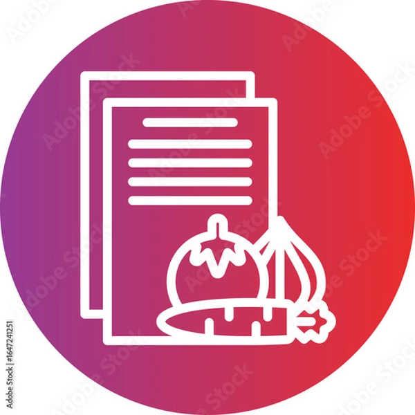 Obraz Meal Plan Vector Style Icon