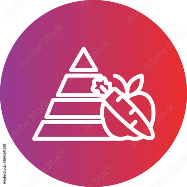 Obraz Food Pyramid Vector Style Icon